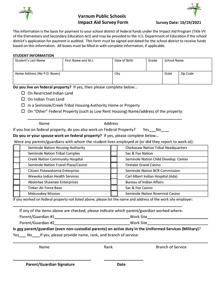 Impact Aid Survey